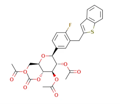 (1s) -1,5-anhydro-1-c- (3- (Benzo (b) thien-2-ylmethyl) -4-fluorophenyl)-D-glucitol 2,3,4,6-tetraacetate (1034305-21-9)