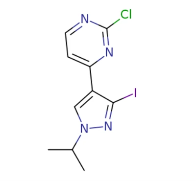 Pyrimidine, 2-chloro-4- [3-iodo-1- (1-methylethyl) -1H-pyrazol-4-yl]-(CAS: 1269440-58-5)